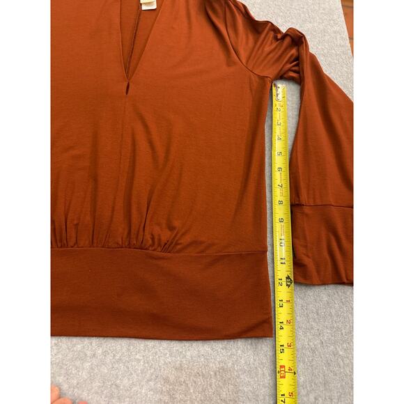 Zero + Maria Cornejo Long Sleeve Rust Blouse - Size XS - Picture 5 of 8